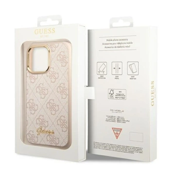 Etui Guess GUHCP14XHG4SHP für Apple iPhone 14 Pro Max 6,7" różowy/pink Hard Case 4G Vintage Gold Logo