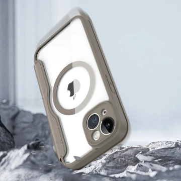 Dux Ducis Skin X Pro Case iPhone 14 Magnetic MagSafe Flip Case Lila