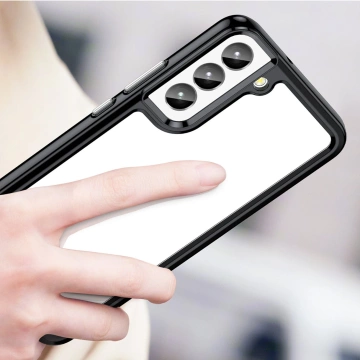 Handyschutzhülle Outer Space Case für Samsung Galaxy S23 Plus Hülle mit flexiblem Rahmen schwarz