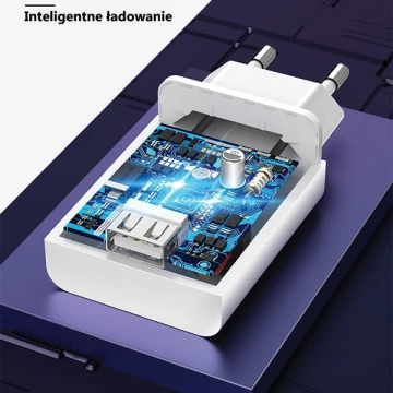 USAMS Wandladegerät 1xUSB T22 18W 3A QC3.0 (nur Kopf) Schnellladung weiß/weiß CC83TC01 (US-CC083)