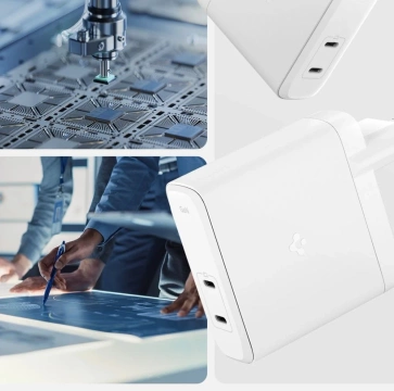 Spigen ArcStation Pro GaN-1402 140W USB-C 2xPD Weißes Wandladegerät