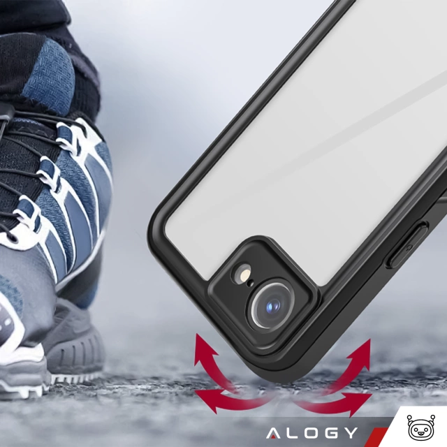 Etui Wodoodporne do Apple iPhone 16e Alogy HydroArmor™ IP68 Case z przezroczystym tyłem Pancerna obudowa 360