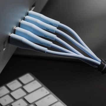 Kabel USB-C – USB-C 100W Forcell F-Energy Silicone 1 m C347 niebieski