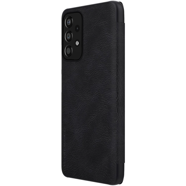 Nillkin Qin Case etui do Samsung Galaxy A33 5G osłona na aparat kabura pokrowiec obudowa z klapką czarny
