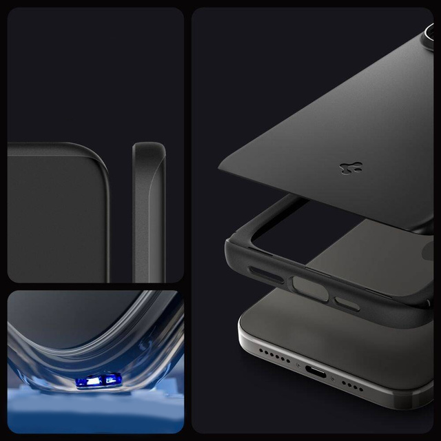 Etui do iPhone 15 Pro Spigen Tin Fit Case plecki ochronne na telefon Black