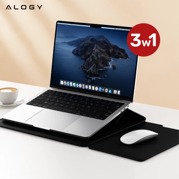 Laptop-Hülle, MacBook Air Pro 13,3 Zoll Alogy Hartschaum-Tasche, Schutzhülle für 13–14 Zoll Laptops, Schwarz