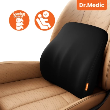 DR.MEDIC LumbarGuard™ Auto-Rückenkissen Ergonomisches Lendenkissen für Autositze für Fahrer und Beifahrer