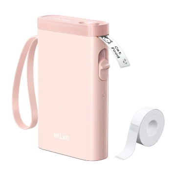Nelko P21 Bluetooth USB-C Thermo-Etikettendrucker Pink