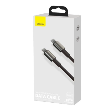 Baseus Tungsten Gold USB-C auf USB-C Kabel, 100W, 2m (schwarz)