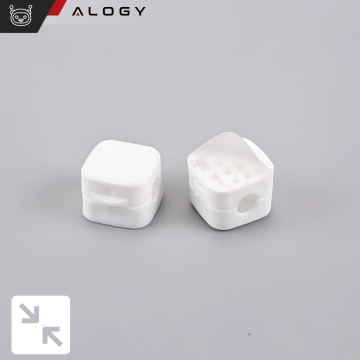 6er-Pack magnetische Kabelhalter von Alogy für Schreibtische, Schränke und Wände, Weiß