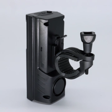 LED-Fahrradfrontlicht mit Solarpanel und Hupe, superhell (1000 lm, 4400 mAh), wasserdicht, schwarz