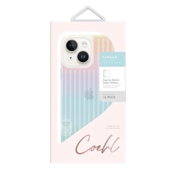 Etui UNIQ Coehl Linear do iPhone 14 Plus 6,7" opalowy/irisierend