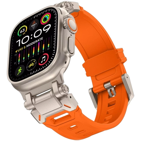 Armband Alogy Luxury Metal TPU Band für Apple Watch 42/44/45/49mm Orange