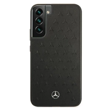Etui Mercedes MEHCS22MPSQBK do Galaxy S22+ S906 hardcase Leather Stars Pattern czarny/black