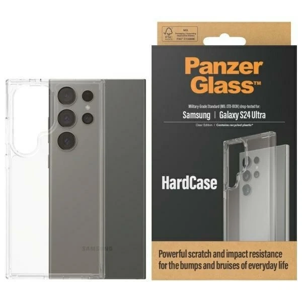 Etui für Samsung Galaxy S24 Ultra PanzerGlass HardCase D3O Militärqualität Klar
