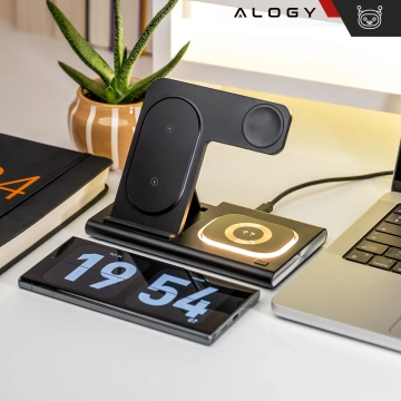 Kabelloses Ladegerät für Samsung: 3-in-1 kabellose Ladestation für Samsung Galaxy Watch 7/6/5/4/3 Pro Classic, Galaxy Buds für S24 Ultra, S23, S22, S21, S20, Note 20/10, Z Fold