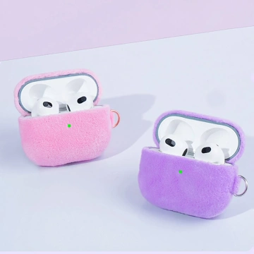 Kingxbar Plush Pods Case AirPods 3 Case Plush Cover Kopfhörer Cover Blue