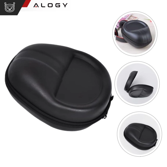 Etui ochronne na słuchawki do JBL TUNE 720BT 760NC 770NC Alogy Hard Case obudowa ochronna na zamek 23x18x11cm Czarne