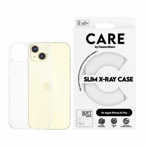 Etui do iPhone 15 Plus CARE by PanzerGlass Slim X-Ray Case 6,7" Przezroczysty