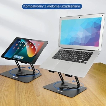 X46 drehbarer Schreibtischhalter für einen 16-Zoll-Laptop, schwarz