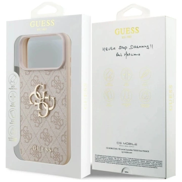 Etui Guess Hardcase 4G Big Metal Logo do iPhone 17 Pro Max różowe