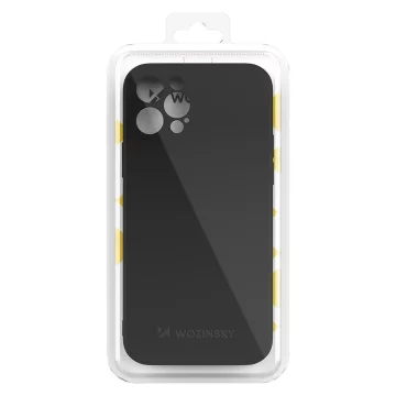 Wozinsky Color Case Flexible, langlebige Silikonhülle für iPhone 12 Pro Schwarz
