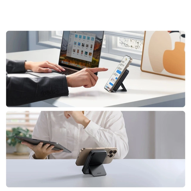 Powerbank Joyroom JR-PBM11 10000 mAh 22.5 W Qi2 MagSafe ze stojakiem – czarny