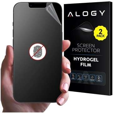 2x „MATTE“ Folie für Apple iPhone 14 Plus Hydrogel Alogy HydroSkin Matte Pro™ Display für „FINGERPRINT FREE“ Hülle