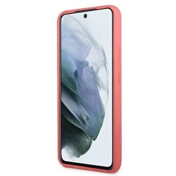 Guess GUHCS22MLSLMGFU S22+ S906 fuksja/fuchsia hardcase Silicone Script Metal Logo