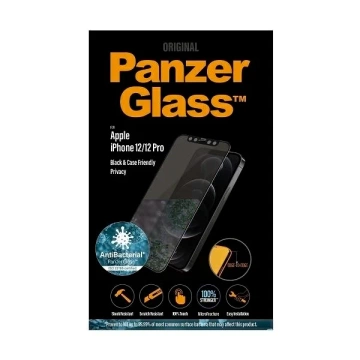 Szkło hartowane do iPhone 12/12 Pro PanzerGlass Privacy E2E Super+ Czarny