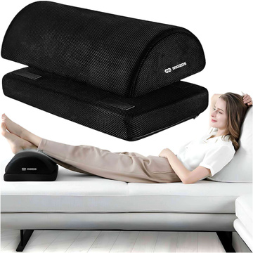 Büro-Fußstütze, Fußstütze, Beine, Oberschenkel, ergonomisch für Arbeit, Büro, Freizeit, Mozos FS5, schwarz