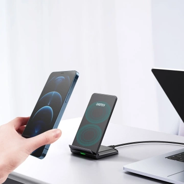 Choetech Set aus 2 x Qi Wireless Charger Stand Stand 10W schwarz (T524-S) USB - Micro USB Kabel 1,2m (MIX00093)