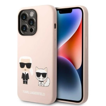 Etui Karl Lagerfeld KLHMP14XSSKCI do iPhone 14 Pro Max 6,7" hardcaseSilicone Karl & Choupette Magsafe jasnoróżowy/light pink 