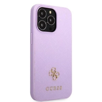 Etui Guess GUHCP13XPS4MU für Apple iPhone 13 Pro Max 6,7" lila/lila Hardcase Saffiano 4G Small Metal Logo