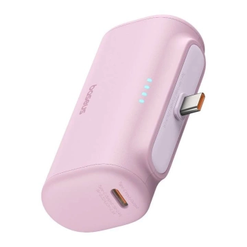 Baseus Compact Powerbank 5000 mAh 20 W USB-C Mini Schnellladung Rosa