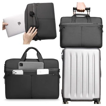 Mark Ryden 14"-Laptoptasche, wasserdicht, elegant und geräumig, leicht (0,5 kg), mit Laptopfach, 9,7"-Tabletfach und Tragegurt – Schwarz