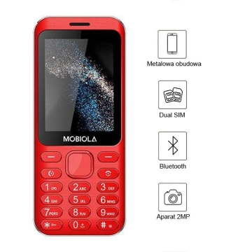 GSM-Telefon Mobiola MB3200i 2G rot klassisch für Senioren