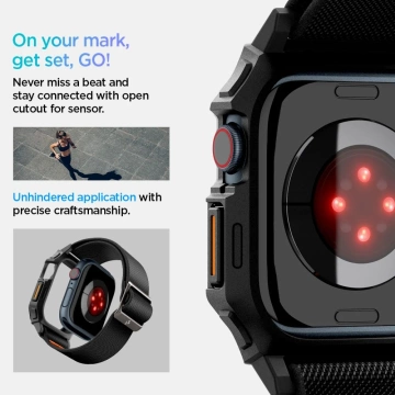 Pasek Spigen Lite Fit „Pro“ Apple Watch 10 46 mm Mattschwarz