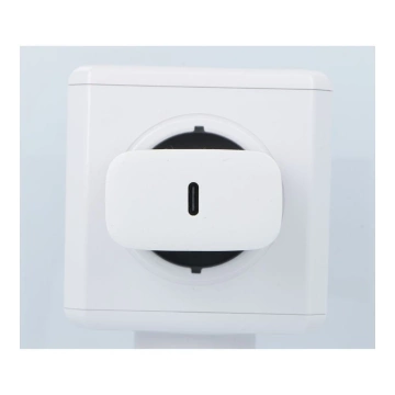 Forcell Schnellladegerät 25W PD QC 4.0 USB-C USB C auf USB C Kabel Weiß