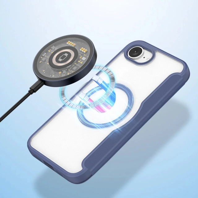 Etui ochronne Dux Ducis Skin X Pro z MagSafe na iPhone 16e – niebieskie