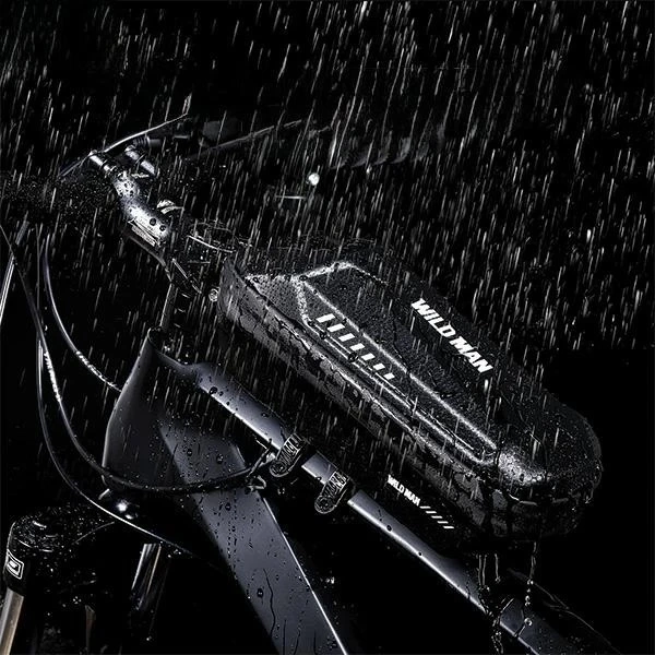 Torba rowerowa Wildman XS5 na ramę wodoodporna uchwyt na telefon Czarna