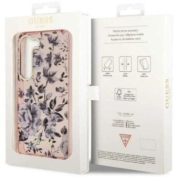 Guess GUHCS23MHCFWSP Hülle für Samsung Galaxy S23 Plus S916 pink/pink Hardcase Flower Collection