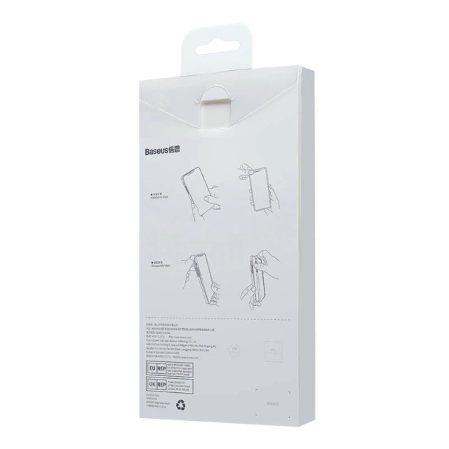 Zestaw ochronny Baseus Frame przeźroczyste etui magnetyczne i szkło hartowane do iPhone 14 (czarny)