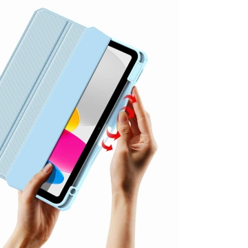 Dux Ducis Toby Hülle iPad 10.9'' 2022 (10 Gen.) Hülle mit Platz für Apple Pencil Stylus Smart Cover Ständer Pink