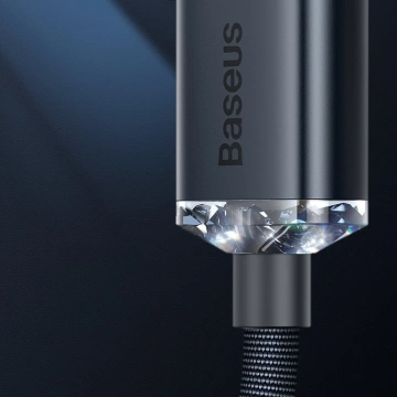 Baseus Crystal Shine Series Kabel USB-Kabel für schnelles Aufladen und Datenübertragung USB Typ A - Lightning 2.4A 2m lila (CAJY000105)