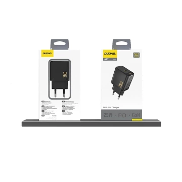 Dudao A27 25W GaN USB-C Wandladegerät | Kompakt, Schnell - Schwarz