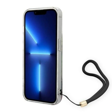 Etui Guess GUOHCP14XHFLSB iPhone 14 Pro Max 6,7" niebieski/blue Hardcase Flower Strap