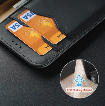 Dux Ducis Hivo Schutzhülle für Samsung Galaxy S23 Ultra Flip Wallet Stand RFID Blocking Rot