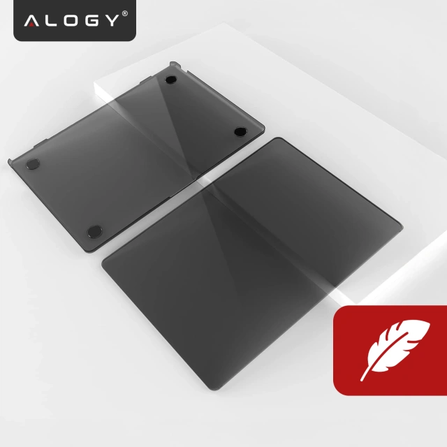 Etui do Apple MacBook Air 13.6 M2 / M3 / M4 (2022, 2023, 2024, 2025) - elastyczna, matowa obudowa ochronna, smukła i odporna na zarysowania – Alogy AirGuard™ Czarny