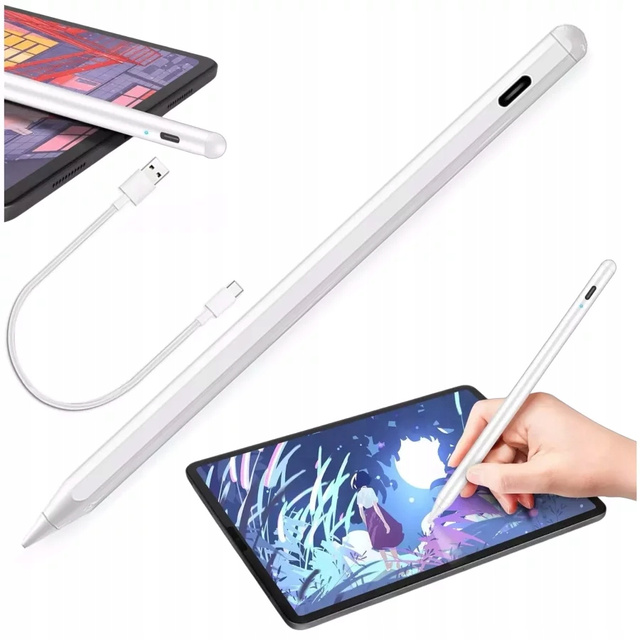 Rysik Dotykowy Stylus Pen do Telefonu i Tabletu, Precyzyjny Pencil do Apple iPad, Alogy SmartStylus™ – Biały